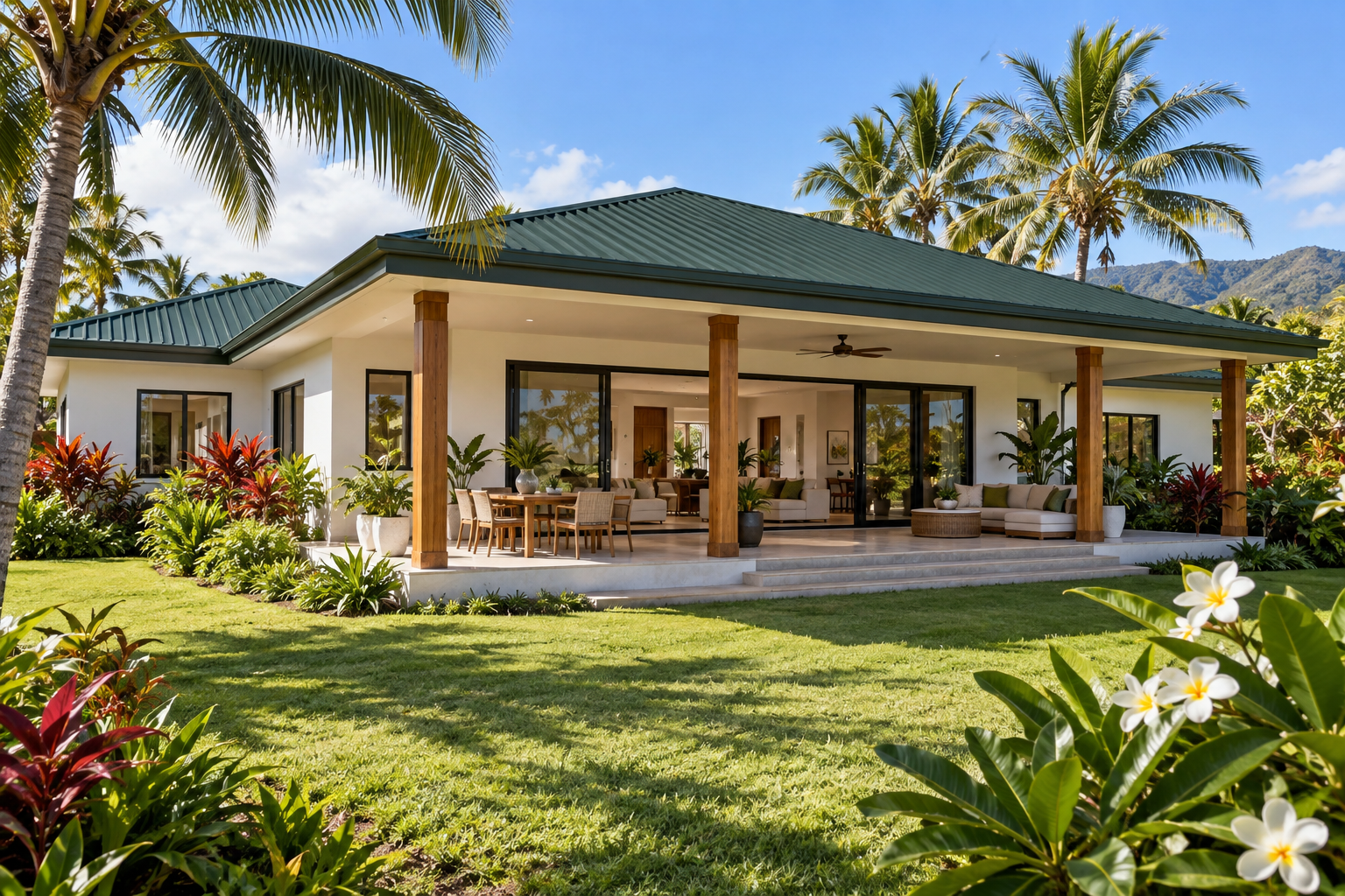 AI-generated exterior concept for Nadi Garden Villa